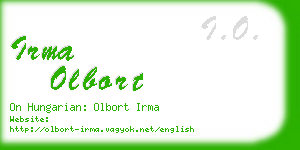 irma olbort business card